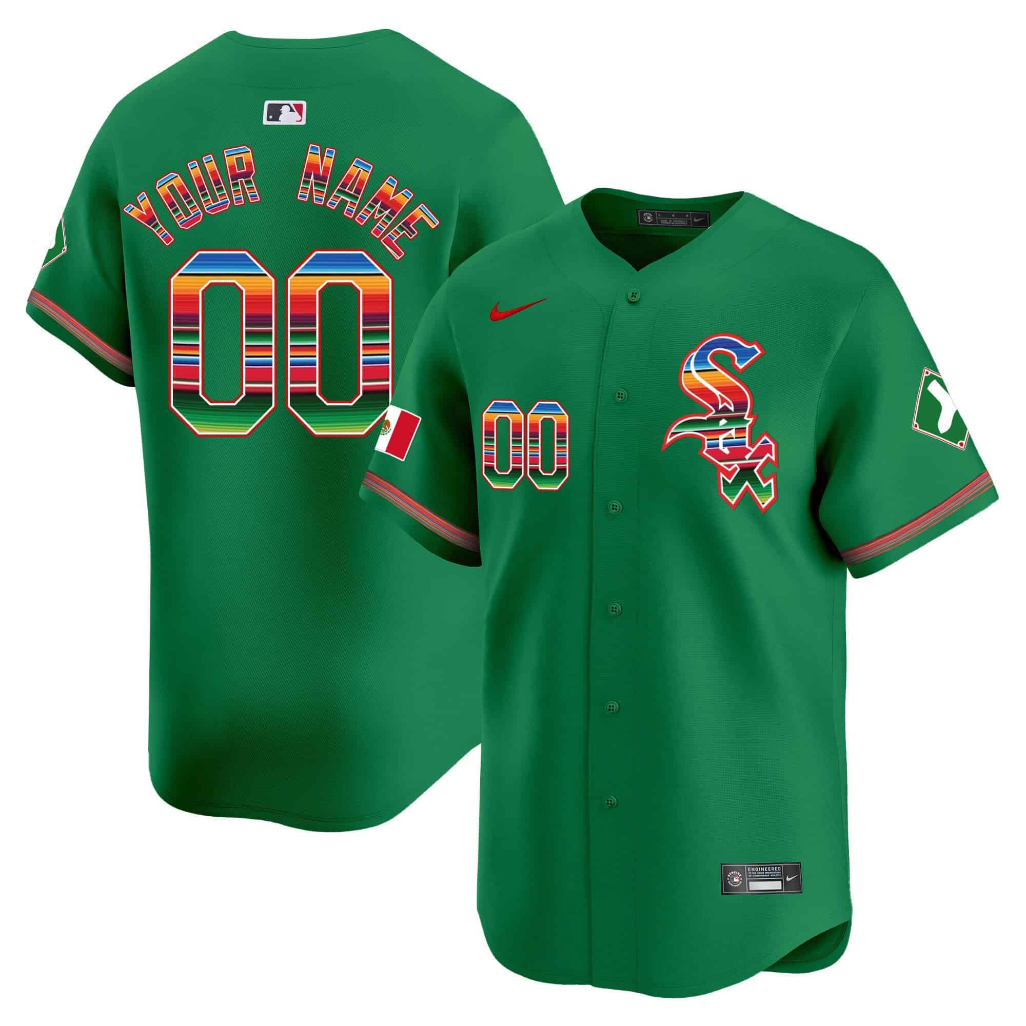 Men Chicago White Sox Green Nike 2024 Mexico Vapor Premier Limited Custom MLB Jersey